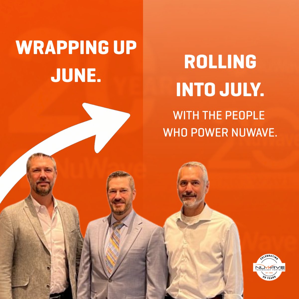 Wrapping up June and rolling into July with the NuWave team. Celebrating 20 years of innovation and progress. #NuWave20 is not just about our past, it's about building momentum for the future.

#NuWave20 #NuWaveTeam