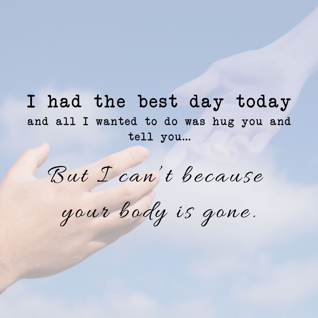 Even though your person’s body is gone, their soul/essence/spirit/life force is still very much around. You can connect with them and talk to them just like you did when they were alive. Share the name of someone you’re thinking about today. 💖

#Support #Hope #Family #Survivor
