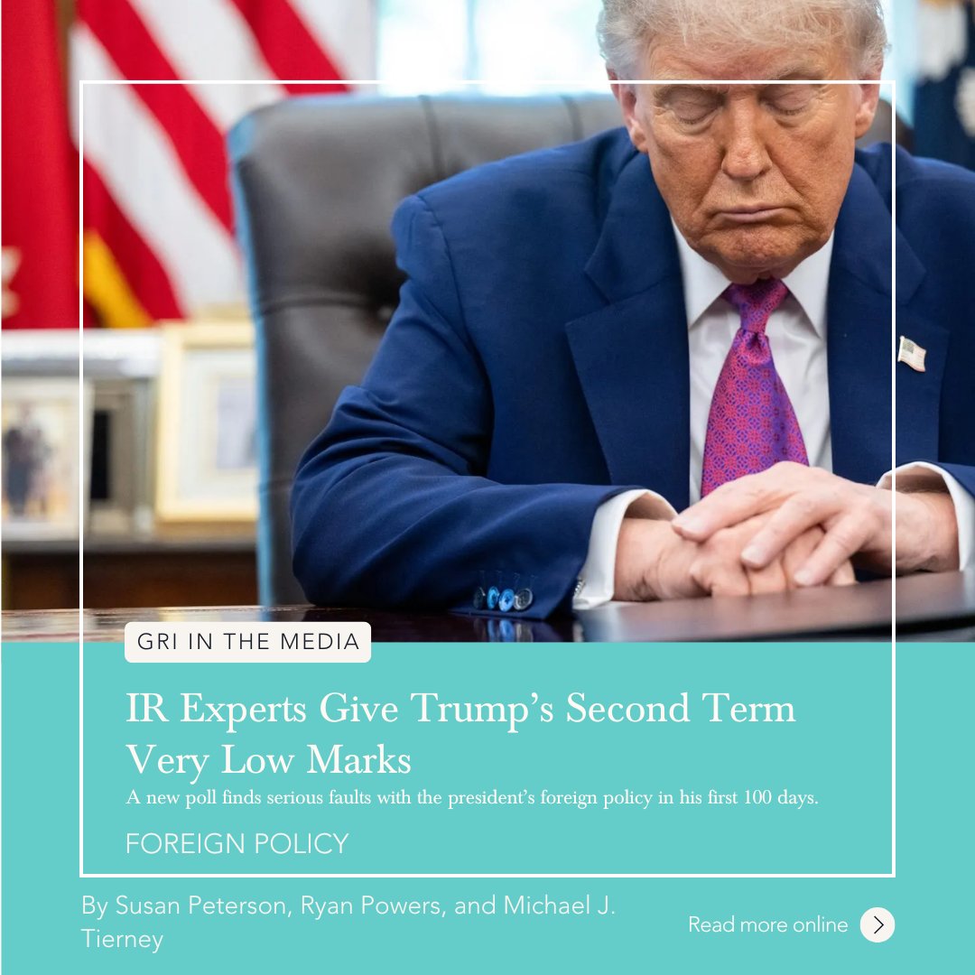 William & Mary Global Research Institute (@global_wm) on Twitter photo 🌍 How is Trump’s second term shaping U.S. foreign policy? GRI’s Mike Tierney shares insights in <a href="/ForeignPolicy/">Foreign Policy</a>’s expert poll on alliances, global governance, and America’s international role.
🔗 ow.ly/aP2x50WhcoM 🌍 How is Trump’s second term shaping U.S. foreign policy? GRI’s Mike Tierney shares insights in <a href="/ForeignPolicy/">Foreign Policy</a>’s expert poll on alliances, global governance, and America’s international role.
🔗 ow.ly/aP2x50WhcoM