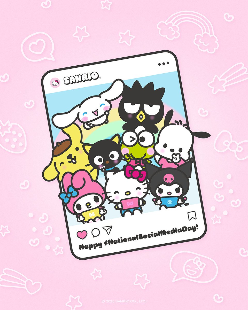 Happy #NationalSocialMediaDay! 📱💞 Celebrate with 25% off your entire order, just for following us! 

Use code BESTIE2025 at checkout: sanrio.com/collections/ne…