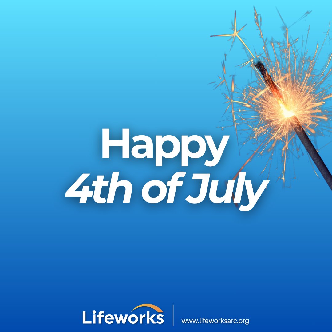 📣 Lifeworks will be closed on Friday, July 4th in observance of Independence Day. 🎉 This includes all Day &amp; Employment Programs and Administrative Offices. 

Regular business hours will resume on Monday, July 7th.
Enjoy the holiday and stay safe!