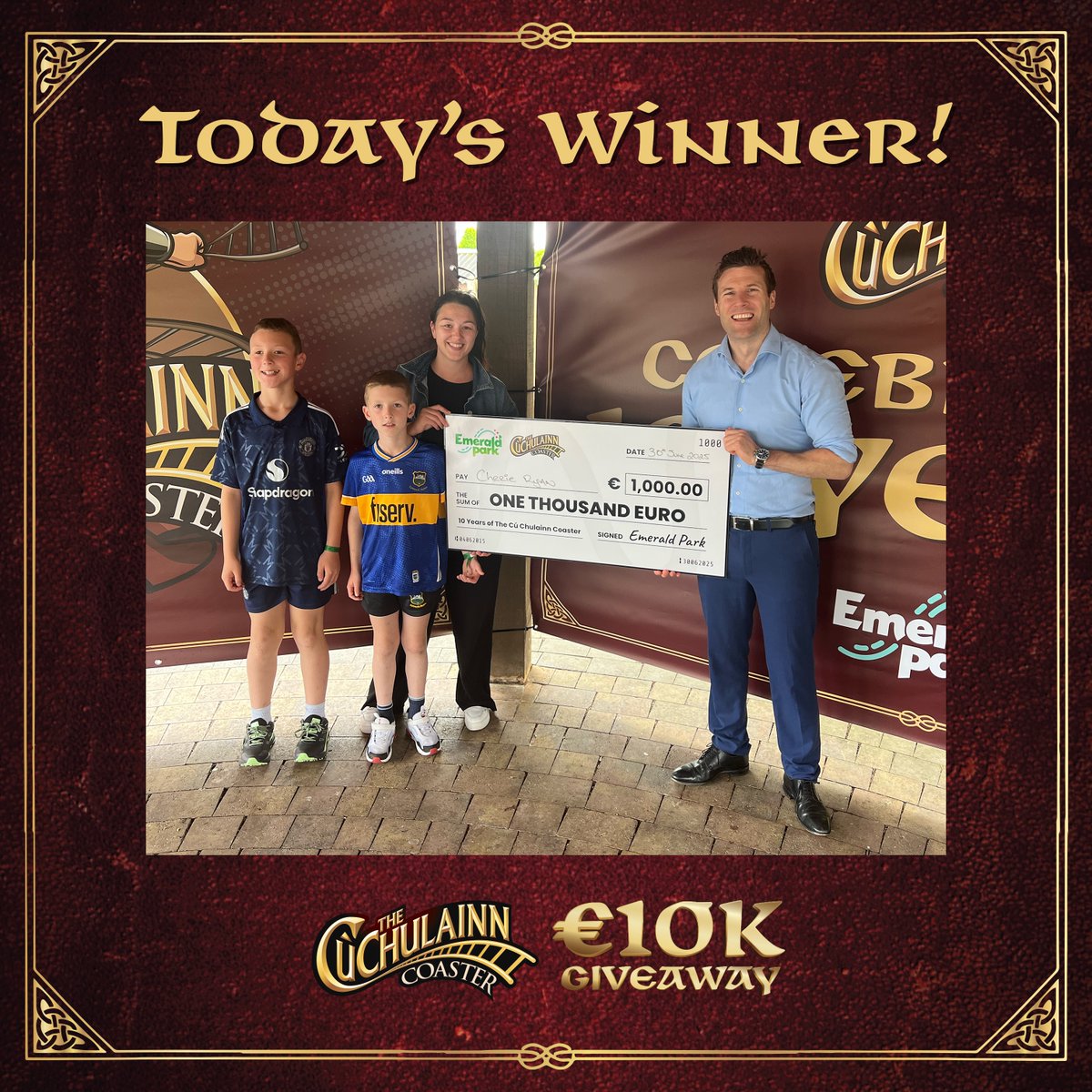 🎉The first winner of our €10K Giveaway has just won €1,000! 🎉

Will you be tomorrow's lucky winner? 🎁

Don't miss your chance to win big! Make sure to be at the Gazebo by Air Race for the draw at 2pm each day!💚