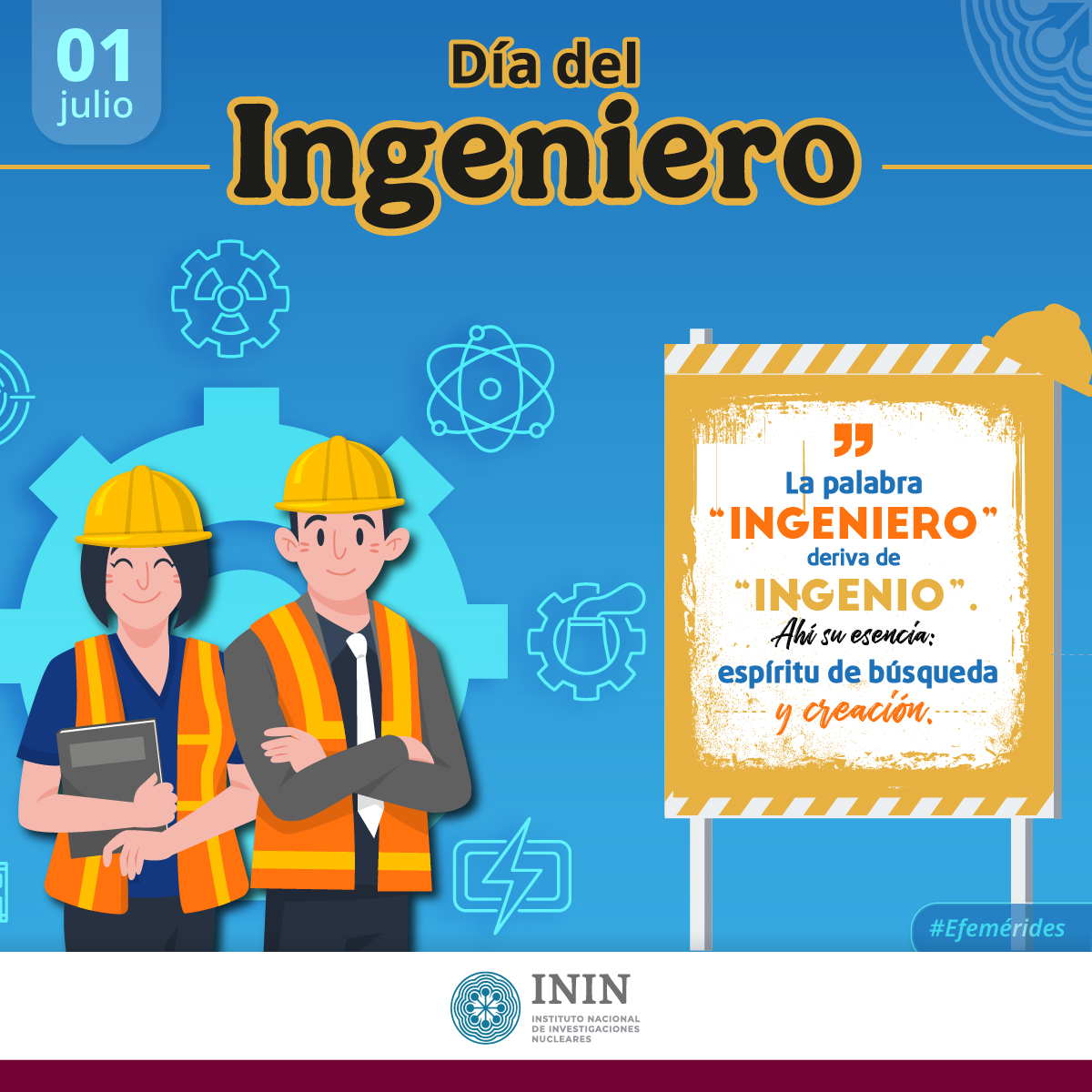 inin_mx's tweet image. En el ININ colaboran especialistas en ingeniería nuclear y sus actividades abarcan desde el diseño, análisis y construcción de reactores, diseño de software para reactores, gestión de residuos, hasta la investigación avanzada en el área nuclear y más. #DíaDelIngeniero #SomosININ