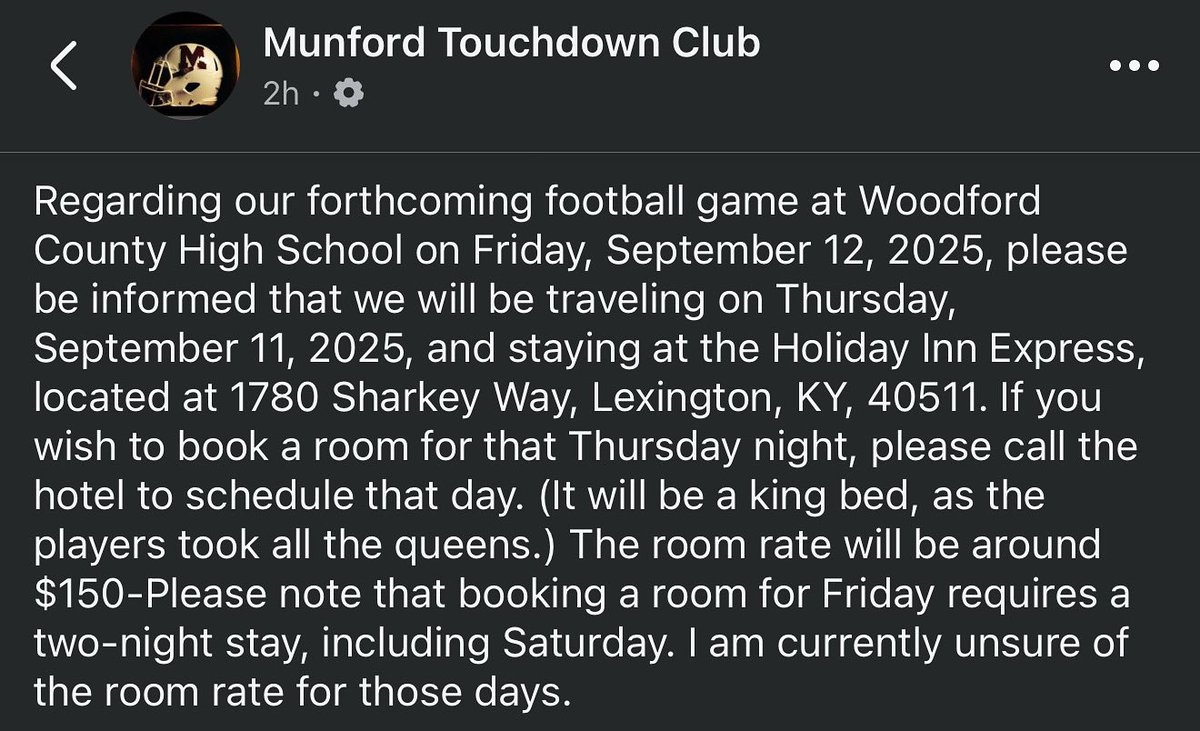 We chose a tough out of state opponent to challenge our players, showcase their skills for scouts, and foster growth. “Respect all, fear none.” #MunfordWay

An epic trip awaits our Cougs to face a star loaded team, build bonds, and make lasting memories! #GoCougs🐾 #MunfordMade