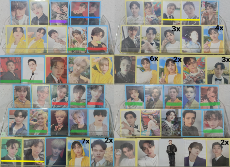main_gyuu's tweet photo. ૮₍˶ᵔ ᵕ ᵔ˶₎ა   [ #main_sells ]  

wts lfb svt ph carver album photocard onhand

1ST Day of July SALE ‼️‼️ 

₱60 - ₱150  PHOTOCARDS &amp; ALBUMS❗️

🟦 sleeves = ₱110 ea (if set,₱150)
🟨 sleeves = ₱60 ea
ratio
🟣: 3  
🔴: 2
🟢: 1
📢only pair to 🟨sleeves or without
➯ read alt https://t.co/PK0oacpXPN