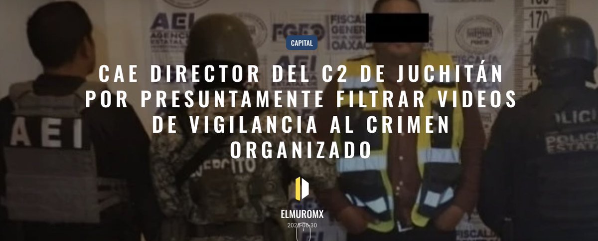 #SeguridadPública |
🚔📹Autoridades realizaron un análisis forense en el #C2 y descubrieron  que las imágenes de video del sistema de monitoreo público se transmitían en espejo a personas no autorizadas.

Pedro Matías/ Qué Pasa Pedro 🖊️
🌐 elmuromx.org/2025/06/cae-di…