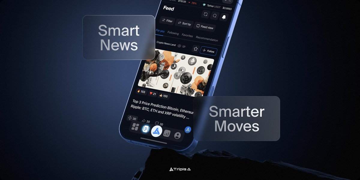 TripleAAA_media's tweet photo. ➡️ TripleA in-app features are built for action

From smart news feed to real-time alerts, heatmaps, and integrated AI assistant — everything you need in one Mini App!

Smart News — Smarter Moves 💡