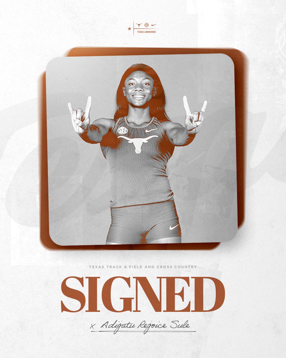 officially a Longhorn 🤘

the African U20 🇳🇬 100m 🥉 medalist joins UT with PBs of:
 
60m: 7.39
100m: 11.22
200m: 22.97

#HookEm
