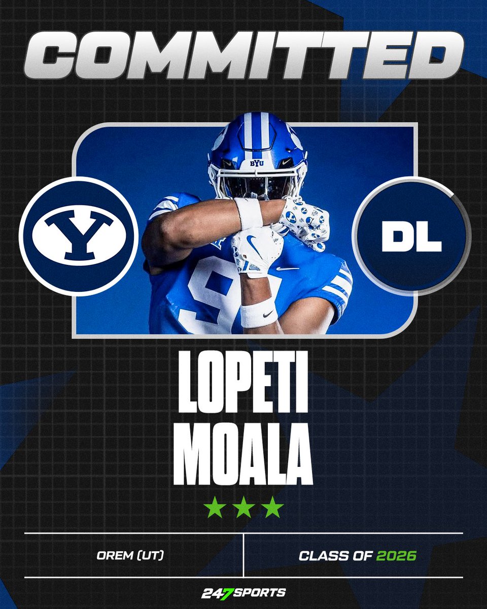 Blair Angulo (@blairangulo) on Twitter photo BREAKING: BYU continues to stack up in-state recruits, lands commitment from Orem defensive lineman Lopeti Moala:  247sports.com/article/byu-adโฆ BREAKING: BYU continues to stack up in-state recruits, lands commitment from Orem defensive lineman Lopeti Moala:  247sports.com/article/byu-adโฆ