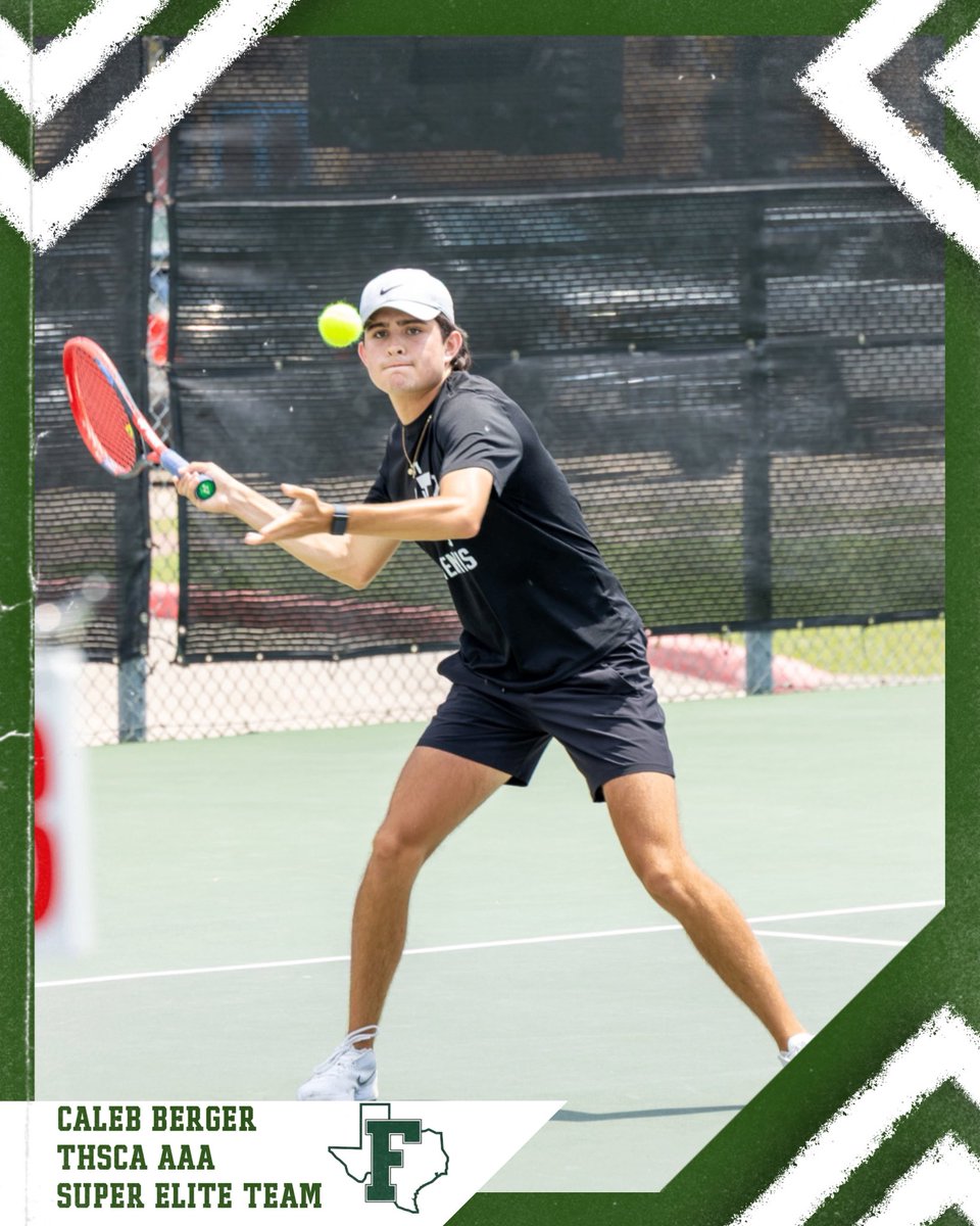 FranklinISD's tweet image. Congratulations to 2X, Back-To-Back State Champion Caleb Berger for being selected on the THSCA AAA Super Elite Tennis Team 🎾🥇