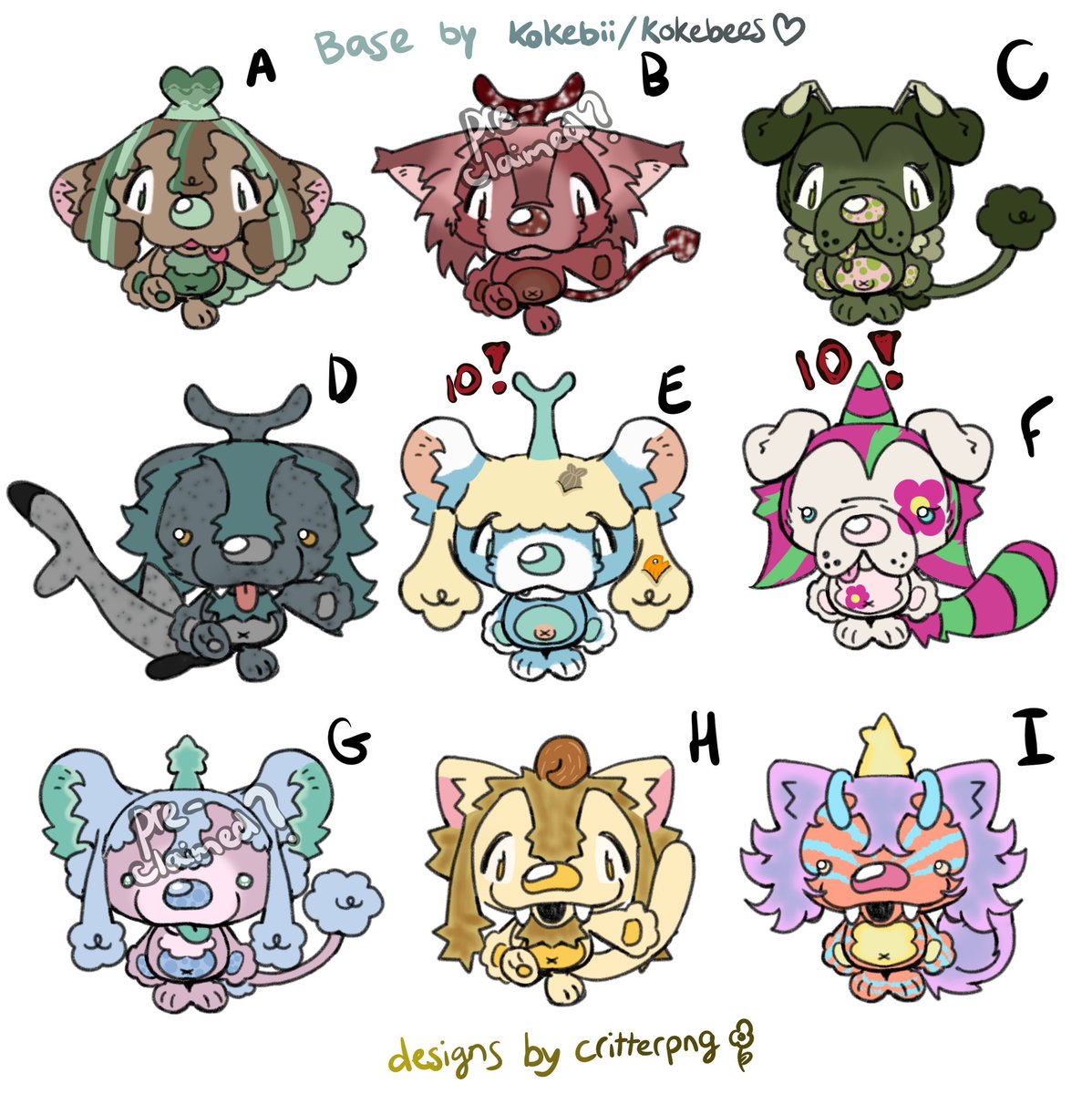 juni ๐ฆด (@critterpng) on Twitter photo POOKIE ADOPTS !! base in replies ^^ pls feel free to tip if u wanna help me out โ
โ ๏ธ โ P4๏ธโฃYPAL F&F !! ๐พ these little guys are โฌ8๏ธโฃ per critter
- E and F are โฌ๐
- E has a claimed twin (see replies)
- B and G might be up for adoption, feel free to offer :3
REPLY TO CLAIM ๐ฑ POOKIE ADOPTS !! base in replies ^^ pls feel free to tip if u wanna help me out โ
โ ๏ธ โ P4๏ธโฃYPAL F&F !! ๐พ these little guys are โฌ8๏ธโฃ per critter
- E and F are โฌ๐
- E has a claimed twin (see replies)
- B and G might be up for adoption, feel free to offer :3
REPLY TO CLAIM ๐ฑ