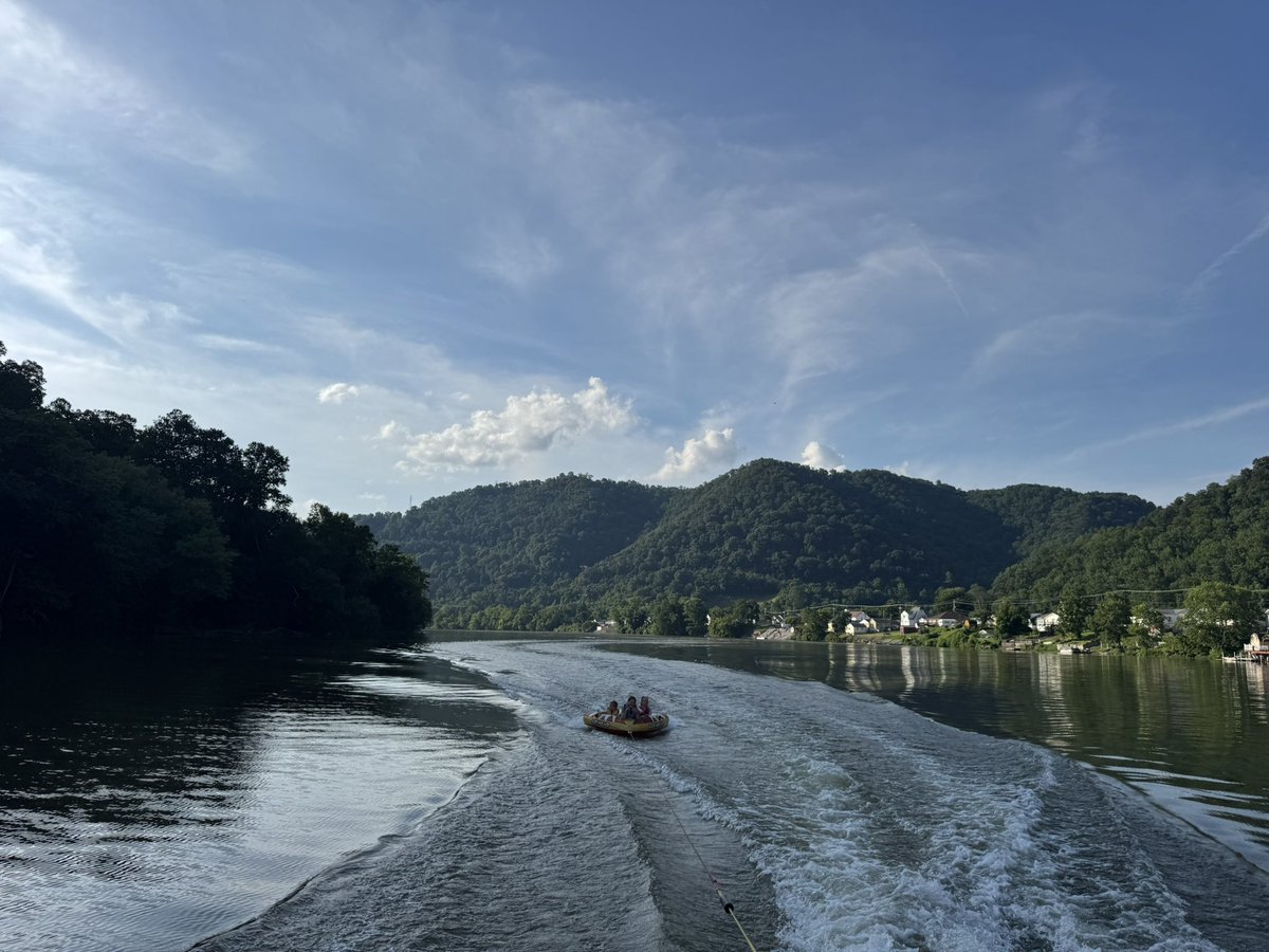 There’s the New and there’s the Gauley
But they’re a little too rough 
The Greenbrier and the Holly
But they ain’t deep enough 
But there’s a place in the valley that runs wide and free …