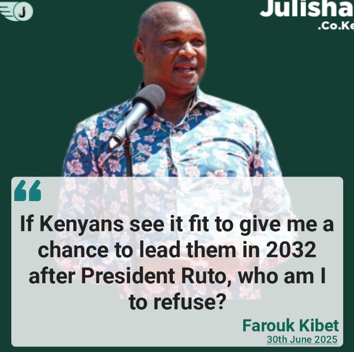 Goddie_Ke's tweet image. Farouk Kibet ; If Kenyans see it fit to give me a chance to lead them in 2032, who am I to refuse?