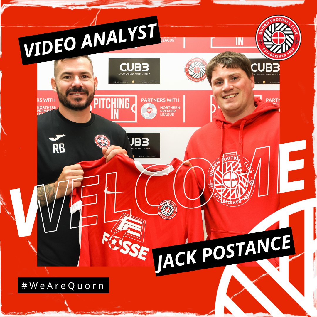QuornAFC's tweet image. We're delighted to welcome Jack Postance to the club in the role of Video Analyst. Jack has spent the past couple of seasons working in the soiuth, including recently working with Barnstaple Town. Welcome to the Stotto Stadium @jackpanalyst.

#WeAreQuorn #TheMethodists #TheReds🟥