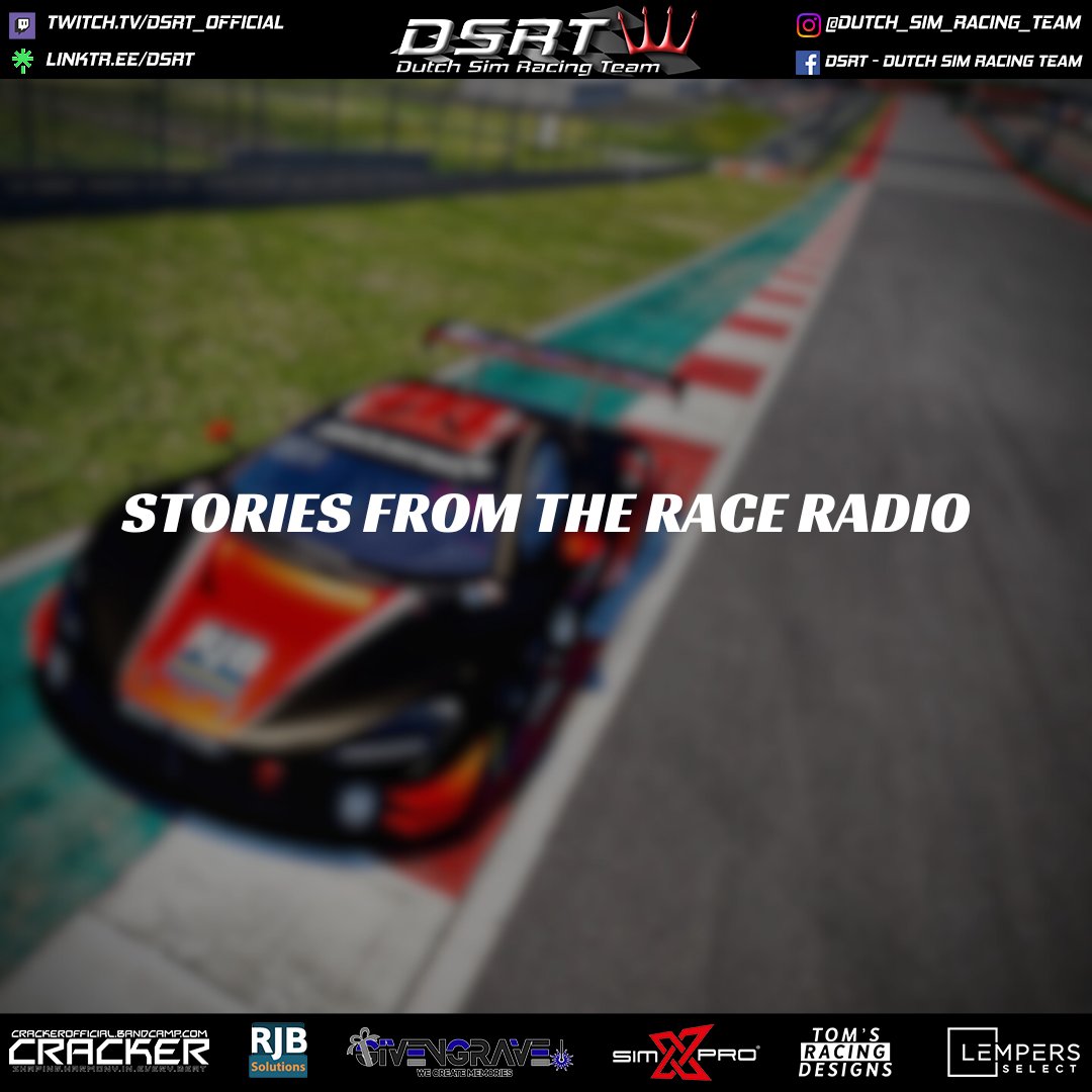 🎙️Race Radio Stories
Sim racing at 250 km/h + open mic = chaos.
Highlights include: dog barks in quali &amp; someone mistaking blue flag for a beach warning. 🌊🏁
#SimRacing #RaceRadio #VoiceChatMadness