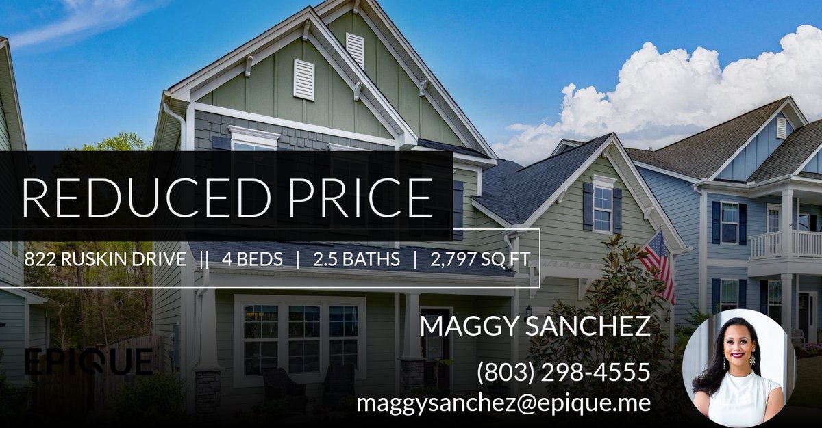 ItsMaggySanchez's tweet photo. 📍 Reduced Price 📍 This recently reduced home at 822 Ruskin Drive in Chapin won't last long, so, don't wait to set up a showing! Reach out here or at (803) 298-4555 for more information! https://t.co/y7WAIcTW7k https://t.co/DBO0aFqOML