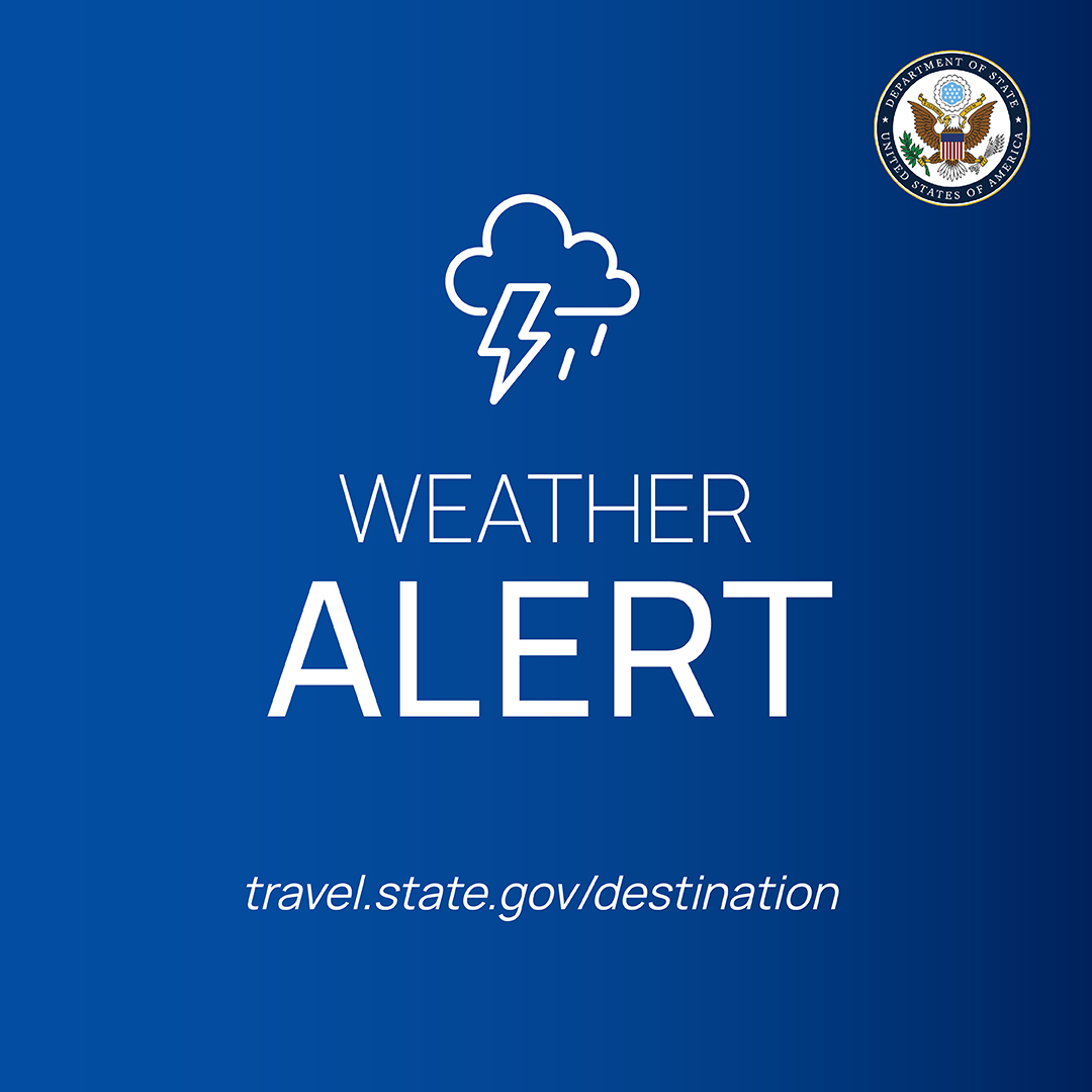Pacific coast of Mexico from Oaxaca to Baja California Sur: Tropical Storm Flossie may become a hurricane on 6/30 or 7/1. Expect heavy rain and potentially life-threatening flooding.  Avoid water and beaches and monitor weather updates closely.  More at ow.ly/mNf650WiFJL.