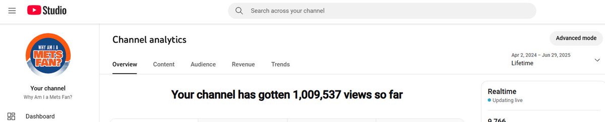 ⚾️🚨EXCITING ANNOUNCEMENT🚨⚾️

The Mets are in freefall... thought we'd share some good news about the channel to brighten our spirits. 

We have officially hit ONE MILLION views on Youtube just over a year after starting this podcast!‼️‼️⚾️

Thank YOU so much for supporting us!