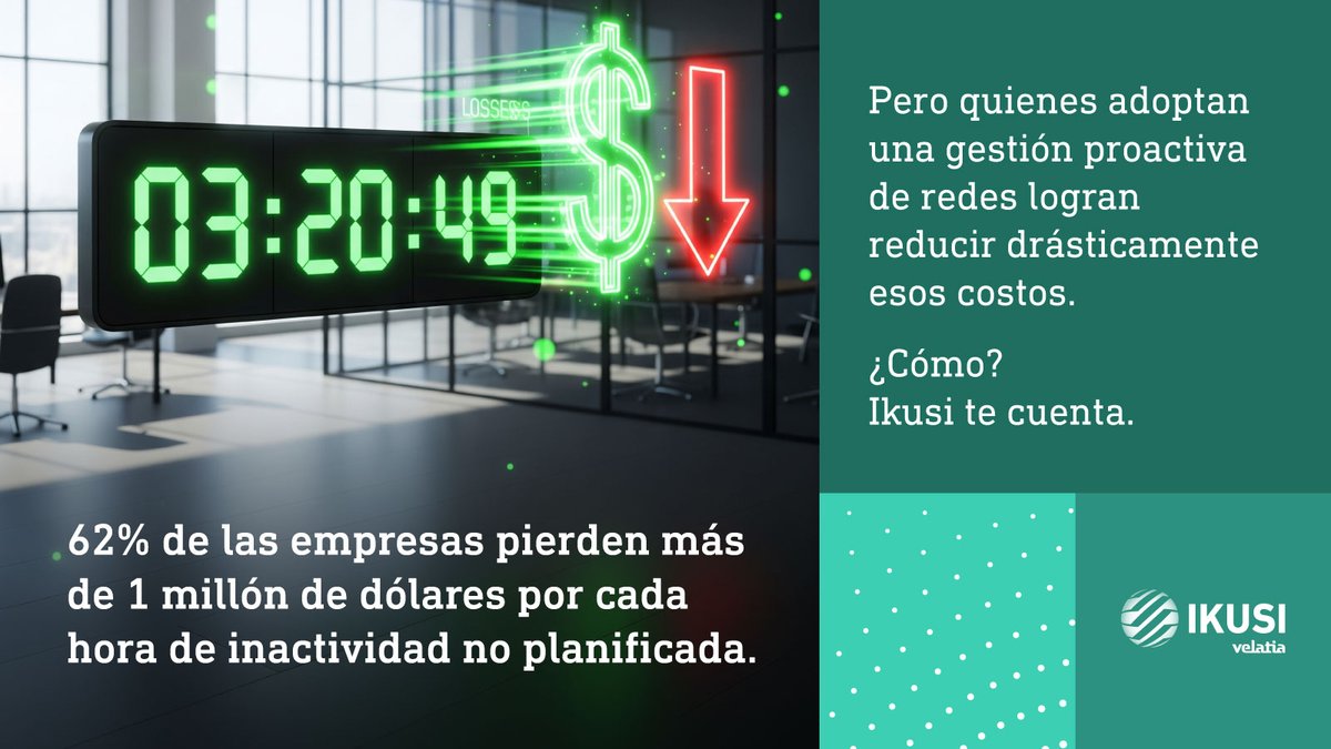Una red reactiva cuesta millones.

Una red proactiva protege tu negocio.

📘 Lee el blog y descubre cómo lograrlo con Ikusi ⚙️💡
bit.ly/3ZAl1WL

#Ikusi #gestionderedes #serviciosadministradosIT