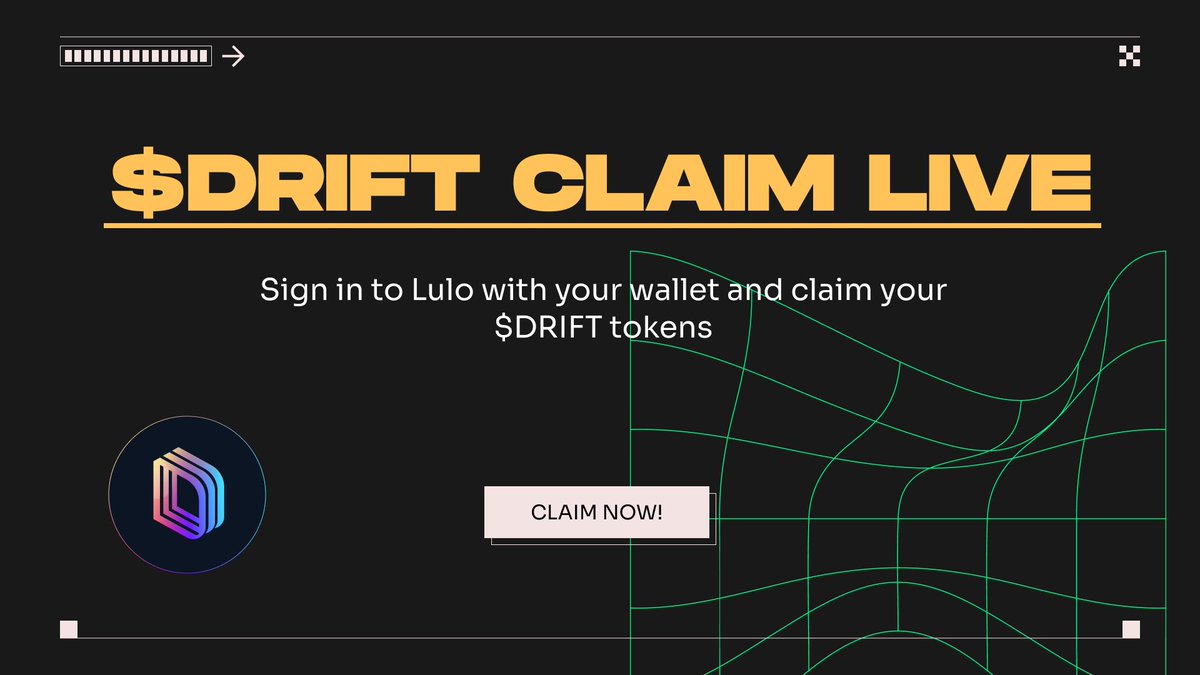The $DRIFT claim from <a href="/DriftProtocol/">Drift</a>  is now LIVE! 🏆

Log into the web app to claim your allocation 👇