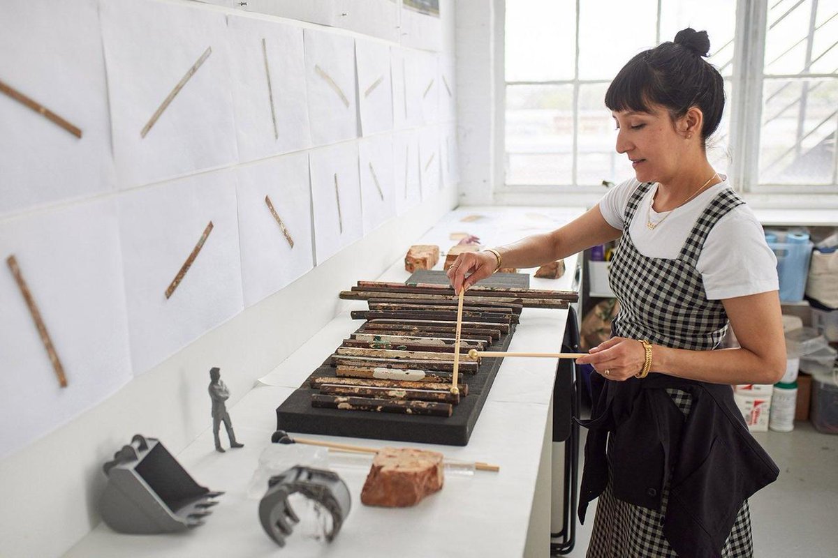 UIC alum Maria Gaspar turned prison bars from Cook County Jail into a “sonic sculpture.” Experience it live during a musical performance on July 23 at UIC’s Gallery 400. today.uic.edu/uic-alum-prese…