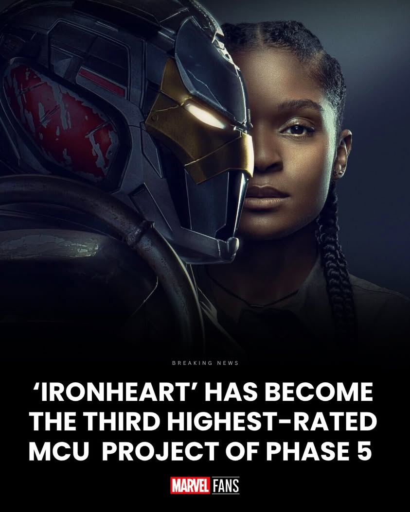 Now sitting at 87% on Rotten Tomatoes, Ironheart is the third best-rated Phase 5 project 👀