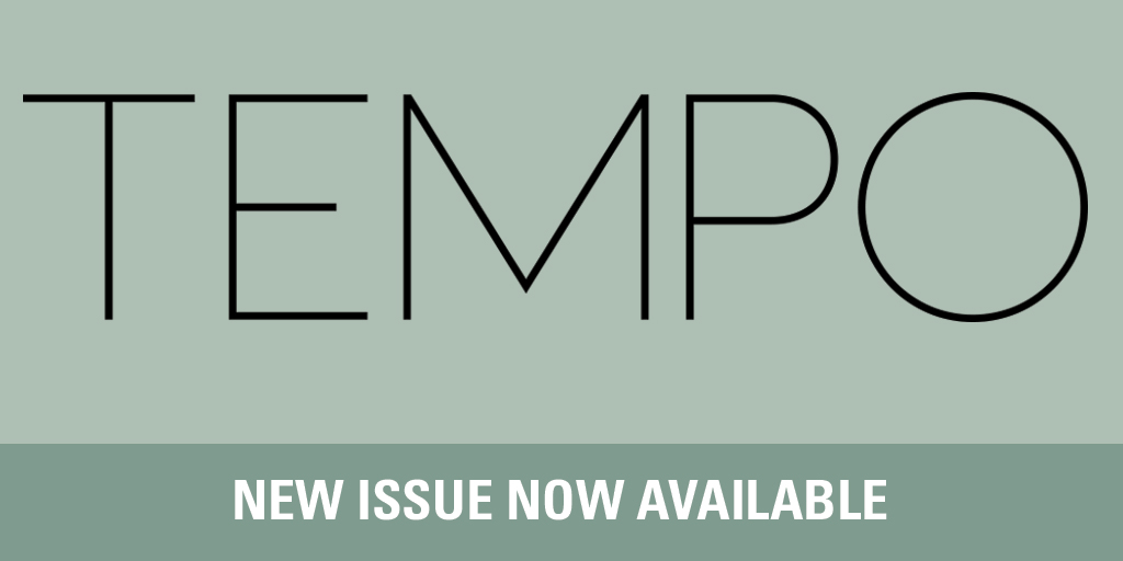 New Issue of Tempo now available
📚 cup.org/4ej46hm

#music