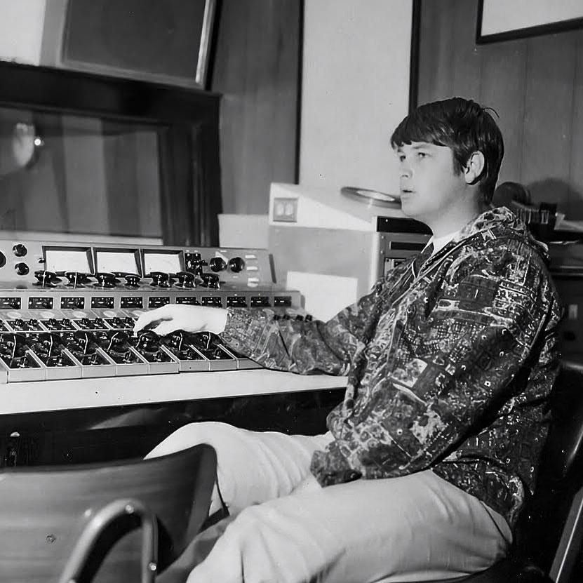 The late Brian Wilson at the controls of Western Recorders in L.A., circa 1965.