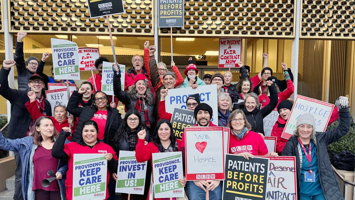 Providence hospice workers to hold two-day strike starting Wednesday, July 2, as Sonoma’s largest hospice provider prepares to turn over operations to a private equity-owned firm. Full story: home.nuhw.org/2025/06/30/hos…