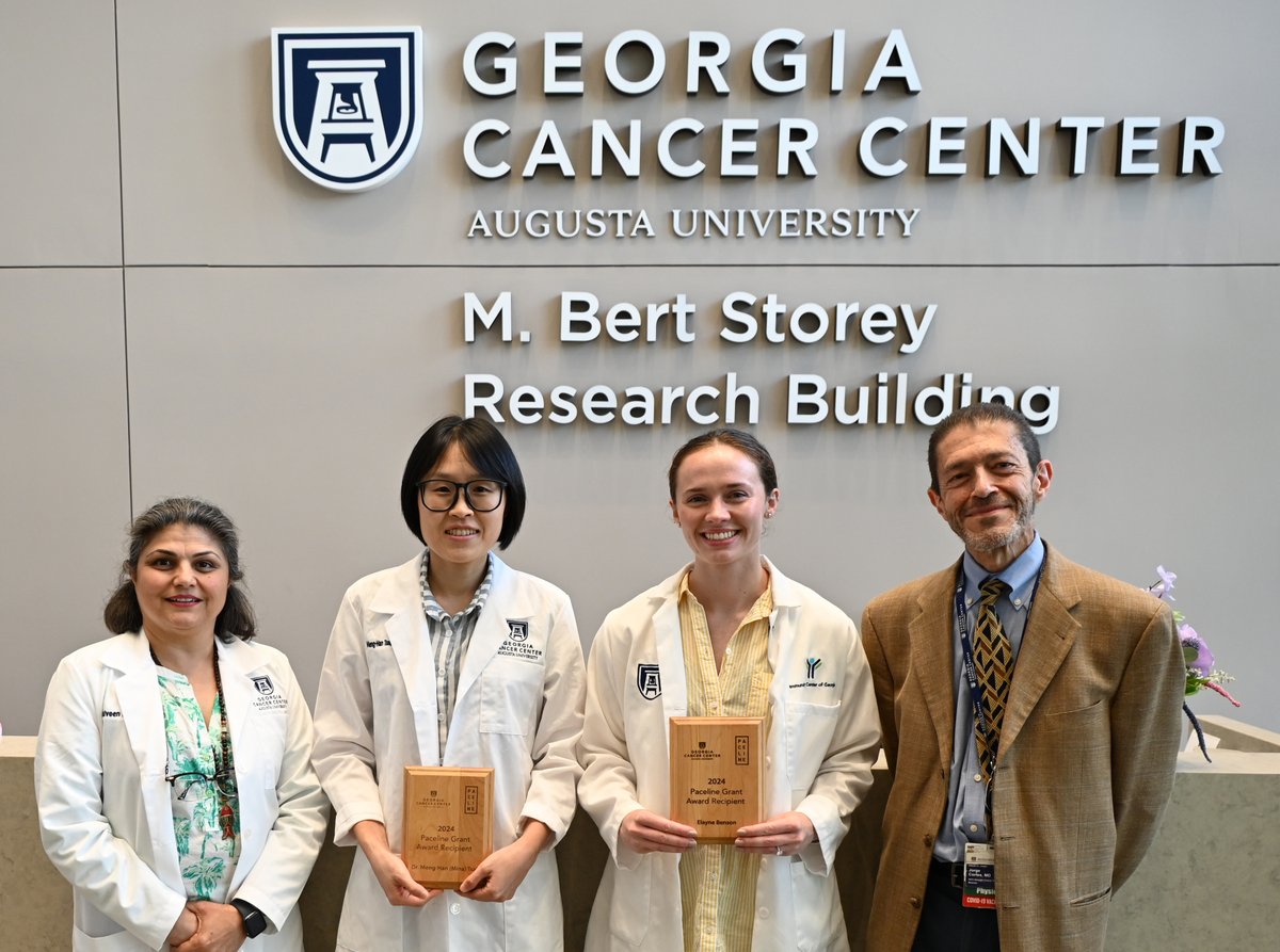 ImmunologyAU's tweet image. IMMCG graduate student Layne Benson received a @pacelineride Research Grant for the project, “Decoding the role of Olfactory Receptor 2 in myeloid cell function and tumor immunomodulation.” We’re so proud of this team’s accomplishments! 👏 @MCG_AUG @GACancerCenter #immunology