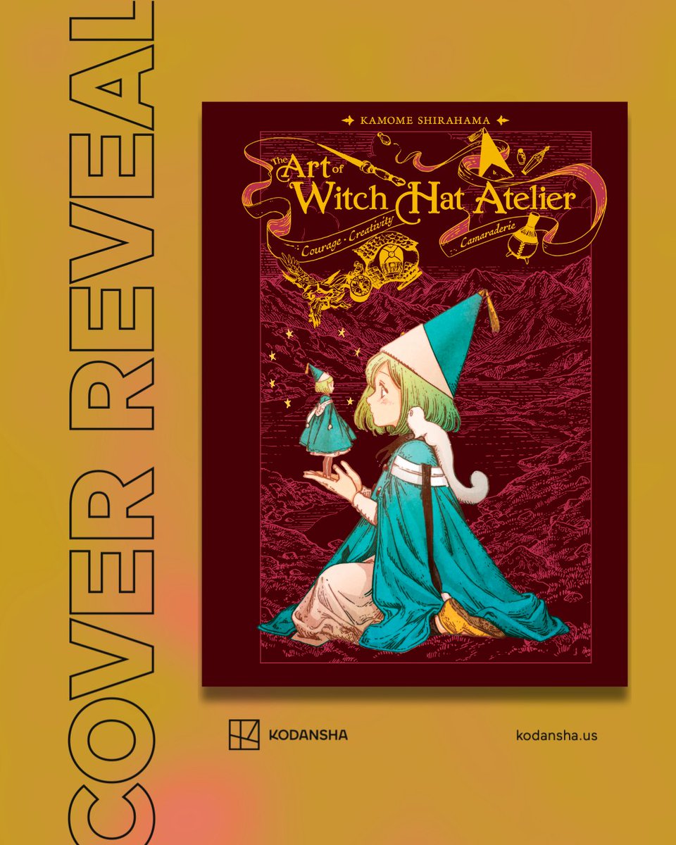 KodanshaManga's tweet image. 🚨Cover Reveal 🚨

The Art of Witch Hat Atelier
By Kamome Shirahama

A stunning art book with full-color illustrations, character art, and special pieces from the series’ journey, a perfect gift for fans.

Available Dec 02, 2025 Pre-order today: ow.ly/9ygo50WiApg