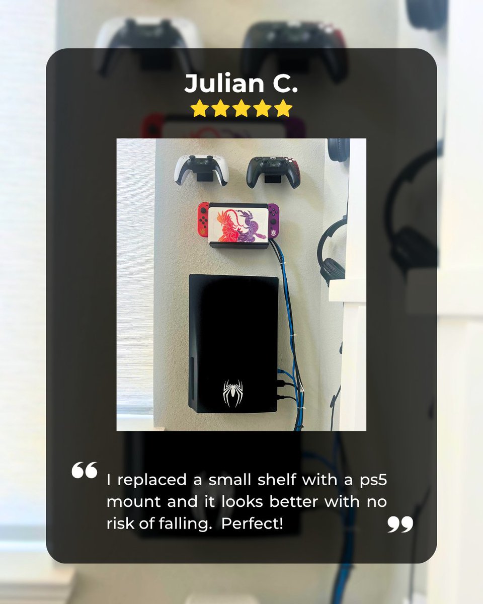 "Looks better with no risk of falling. Perfect." – Julian C. ✅
🛒 Upgrade your setup with USA-Made Mounts: hideit.co/usa
#HIDEitMounts #PS5Setup #DeclutterYourSpace #MadeInUSA #GameRoomGoals