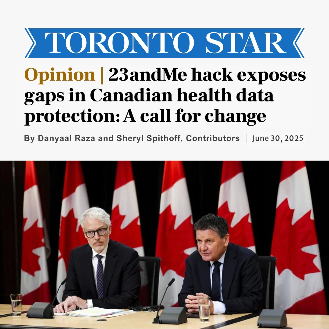 broadbent's tweet image. "A lasting remedy requires regulatory and legislative action to safeguard privileged health information, especially when treated as a commercial asset."
– Broadbent research fellow Dr. Danyaal Raza & Dr. Sheryl Spithoff
From today's @TorontoStar : thestar.com/opinion/contri…