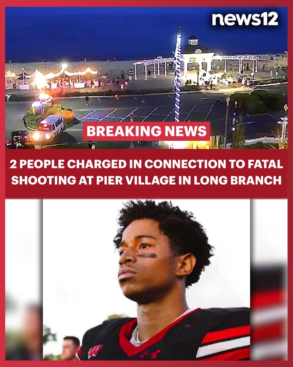 BREAKING NEWS: Two people have been charged in the deadly shooting of 18-year-old Chrystofer Whyte at Long Branch’s Pier Village earlier this month, according to the Monmouth County Prosecutor’s Office. bit.ly/4lbVBHG
