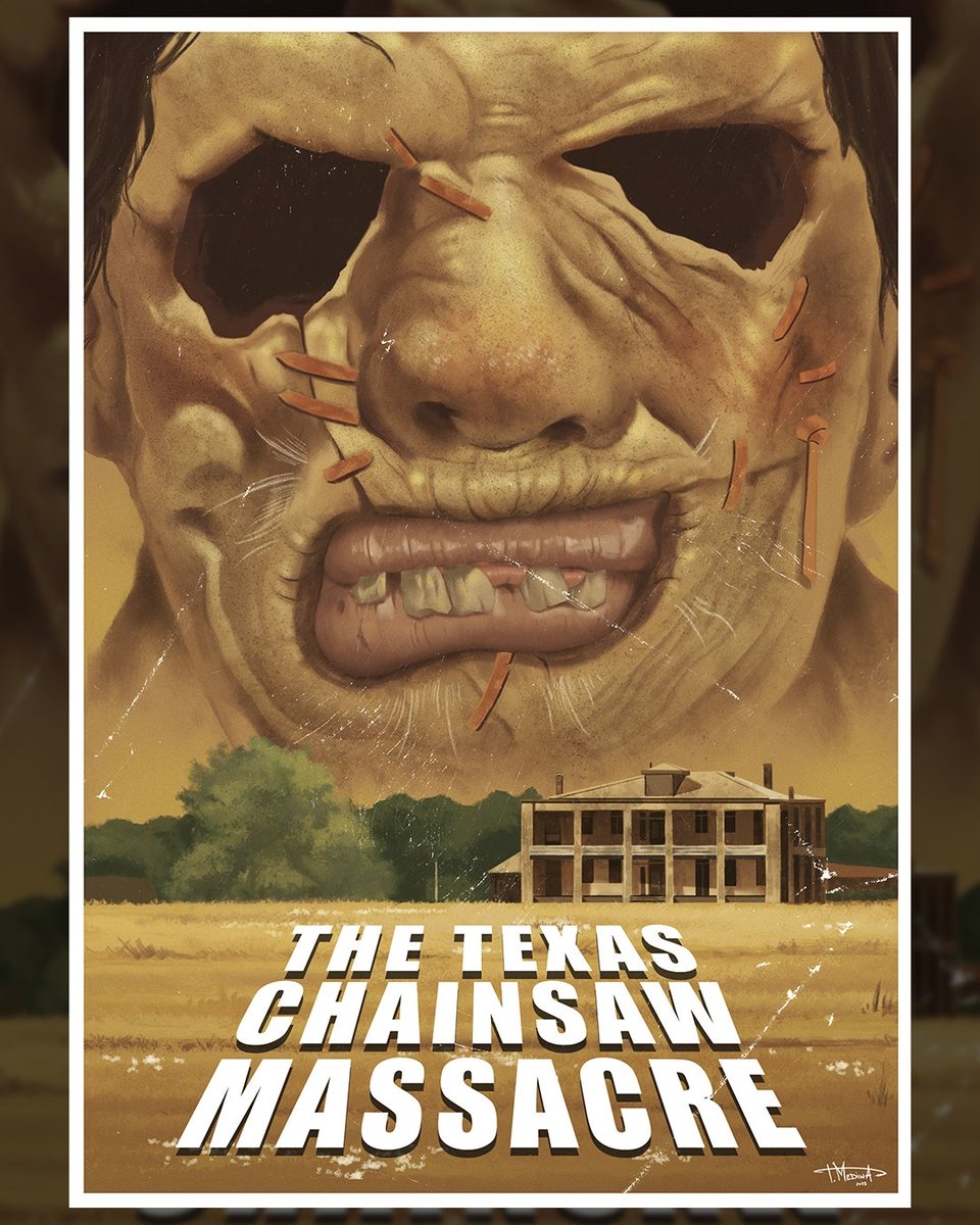 The Texas Chainsaw Massacre illustration🪚💀. One of my favourite horror movies of all time.
#thetexaschainsawmassacre #leatherface #artcollector #poster #horrormovies #horrorfan #digitalpaint #DigitalArtist