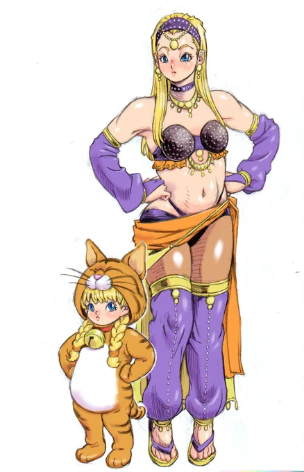 過去イラストのコーナー ベロニカとセーニャ ベロニカ小さく描きすぎた。