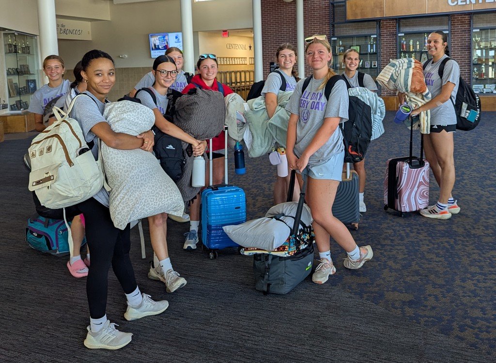 Headed to volleyball camp!