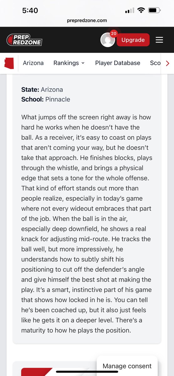Kaleb Berto (@kaleb_berto16) on Twitter photo Thank you <a href="/thehonestupdate/">Hunter Tierney</a> at <a href="/PrepRedzone/">Prep Redzone ๐</a> for the write up!
<a href="/PinnaclePioneer/">PINNACLE FOOTBALL ๐
ฟ๏ธ๐</a> Thank you <a href="/thehonestupdate/">Hunter Tierney</a> at <a href="/PrepRedzone/">Prep Redzone ๐</a> for the write up!
<a href="/PinnaclePioneer/">PINNACLE FOOTBALL ๐
ฟ๏ธ๐</a>