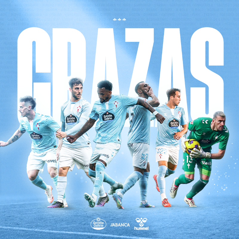 RCCelta's tweet photo. 𝗢𝗙𝗜𝗖𝗜𝗔𝗟 📣 Guaita, Jailson, Manquillo, Iker Losada, Alfon e Borja Iglesias finalizan a súa vinculación co RC Celta.

Os nosos mellores desexos 🩵 𝗚𝗥𝗔𝗭𝗔𝗦 e sempre Celta!
