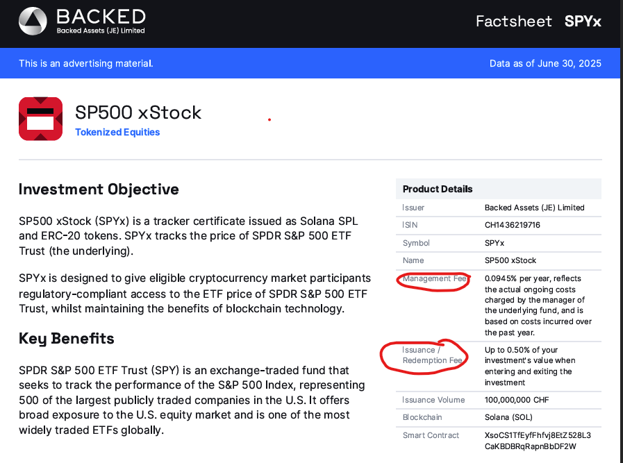 OG_RogerTennis's tweet image. Its cool we can buy tokenized stocks on chain BUT
0.5% entry fee?
0.5% exit fee?
0.09% annual fee?
No Dividends passed through?
Buying a receipt token of the real thing?
Meanwhile in tradfi I can buy actual stocks instantly with billions of $ in liquidity for free at 10+…
