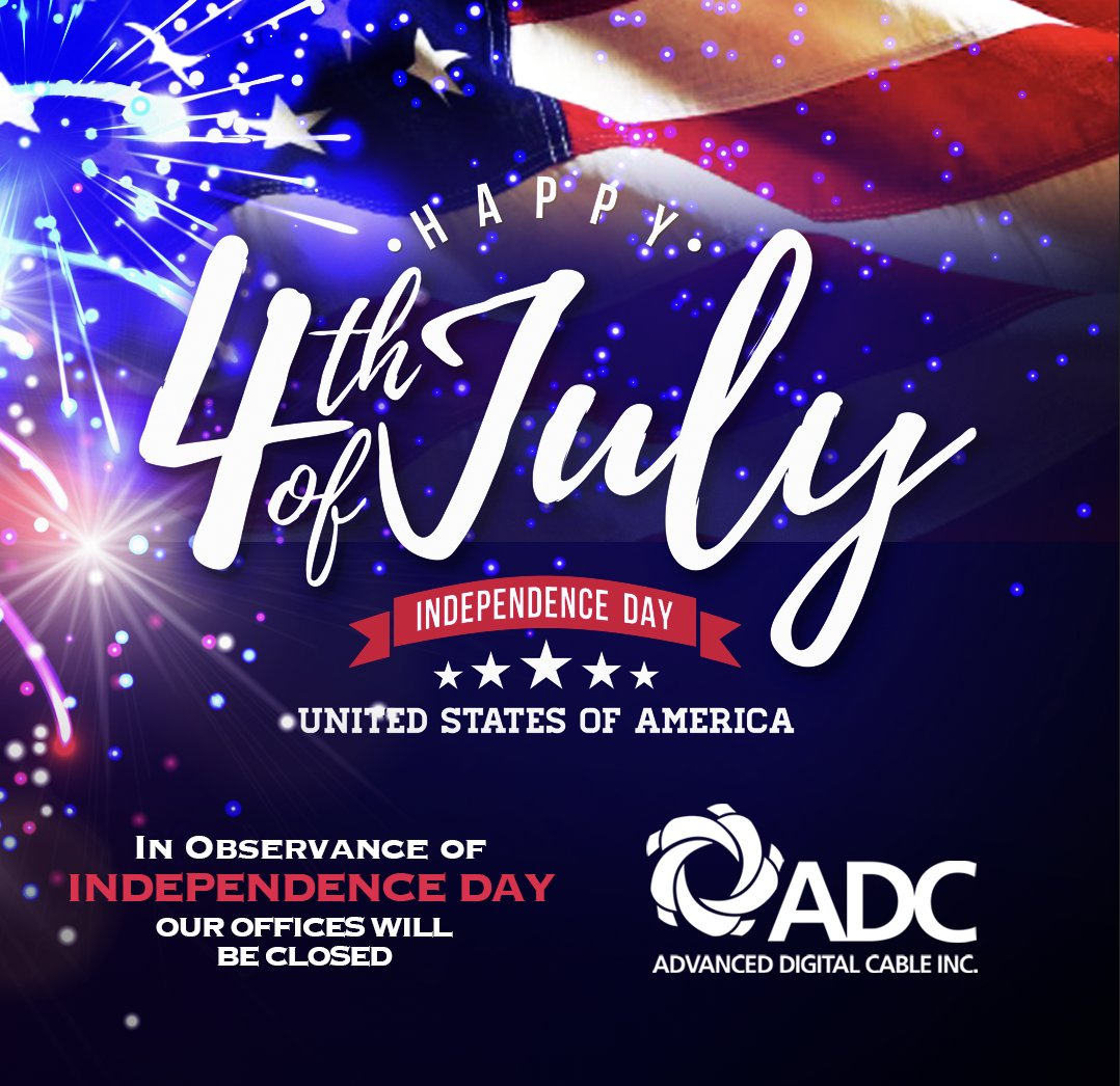 ADCable's tweet image. We are proud as ever to power America with our wire and cable made right here in the USA!
In observance, we will be closed for business on July 4th. 

#Wire&amp;amp;Cable #MadeInAmerica