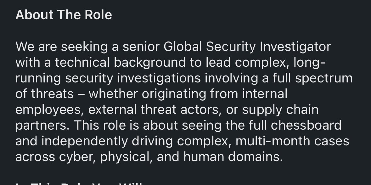 Is it normal for a private company to have their own internal FBI (counter intelligence ops)