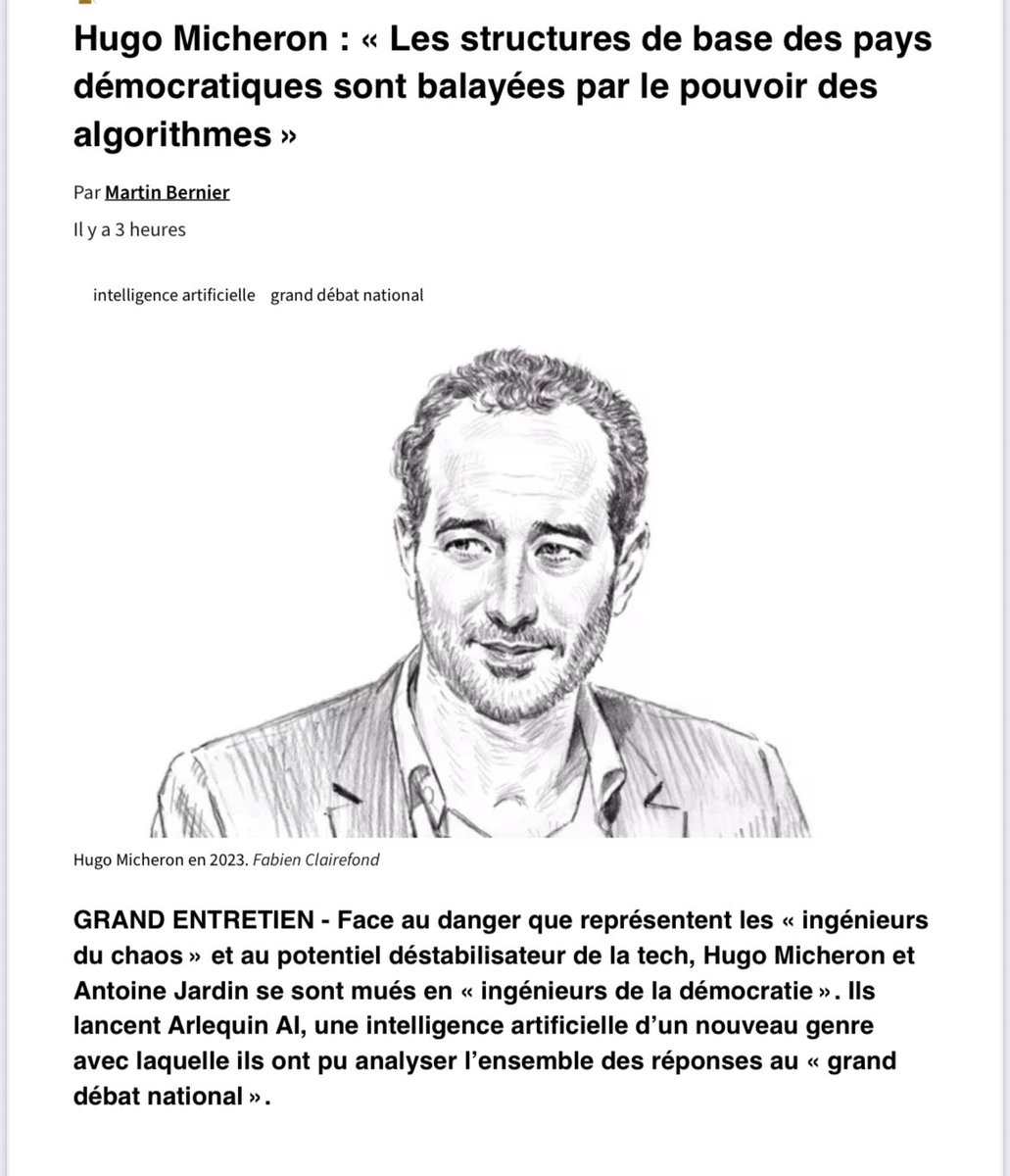Isabelle Giordano (@giordanoisabel) on Twitter photo "Les contre-pouvoirs contre les algorithmes ne peuvent pas être la
presse ou le pouvoir législatif. Il faut des contre-algorithmes." <a href="/MicheronH/">Hugo Micheron</a> <a href="/Le_Figaro/">Le Figaro</a> <a href="/ARosencher/">Anne Rosencher</a> <a href="/tristanmf/">Tristan Mendès France</a> <a href="/fbardeau/">⚡ Frédéric Bardeau 🚀 🔥</a> <a href="/jfpecresse/">J-Francis Pécresse</a> <a href="/FondationBNPP/">Fondation BNP Paribas</a> "Les contre-pouvoirs contre les algorithmes ne peuvent pas être la
presse ou le pouvoir législatif. Il faut des contre-algorithmes." <a href="/MicheronH/">Hugo Micheron</a> <a href="/Le_Figaro/">Le Figaro</a> <a href="/ARosencher/">Anne Rosencher</a> <a href="/tristanmf/">Tristan Mendès France</a> <a href="/fbardeau/">⚡ Frédéric Bardeau 🚀 🔥</a> <a href="/jfpecresse/">J-Francis Pécresse</a> <a href="/FondationBNPP/">Fondation BNP Paribas</a>