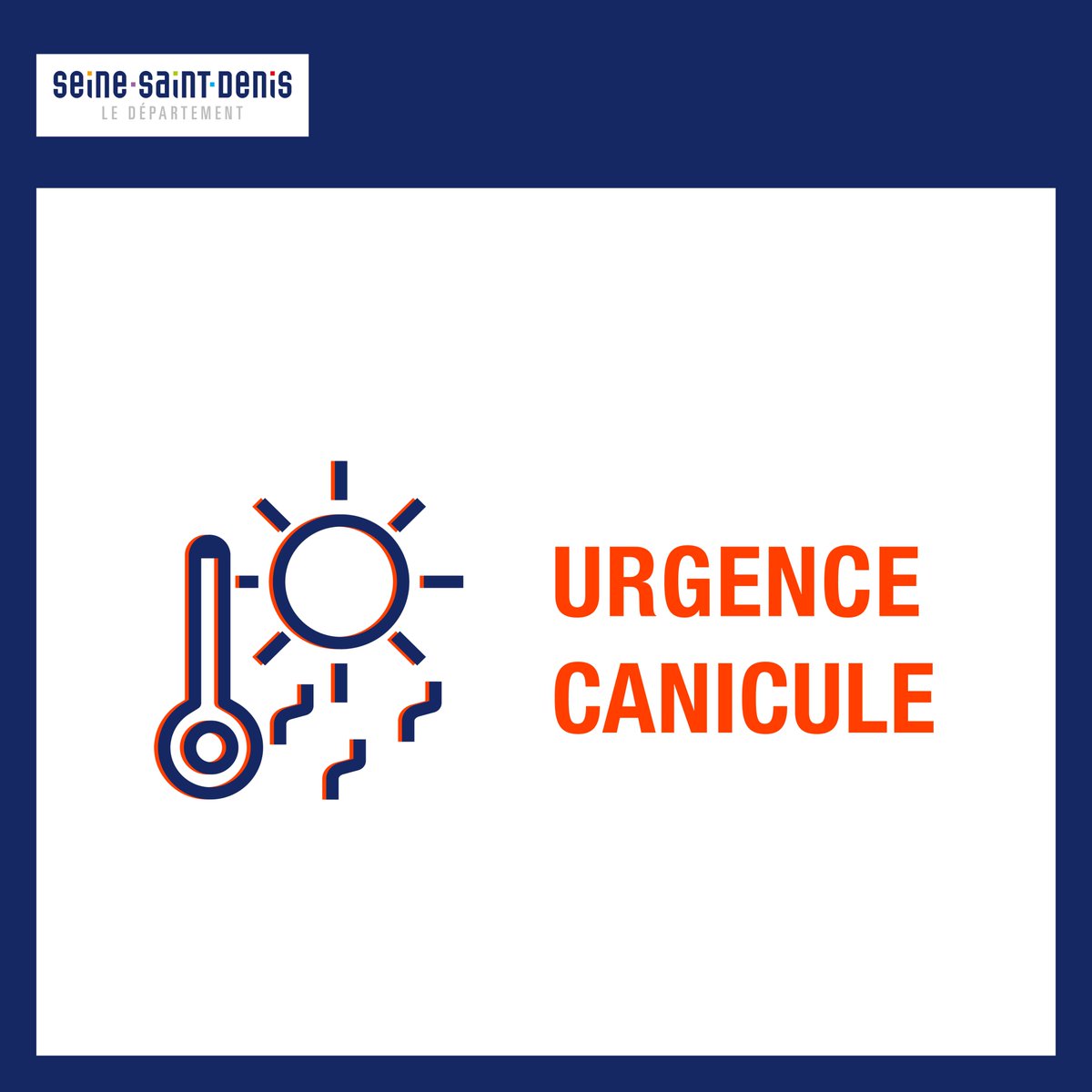 La Seine-Saint-Denis placée en vigilance rouge 🔴 du plan canicule. Le Département se mobilise pour adapter son accueil du public, protéger les habitant.es et ses agent.es.
👉 Retrouvez toutes les mesures dans l'article suivant : seinesaintdenis.fr/actualite/soli…