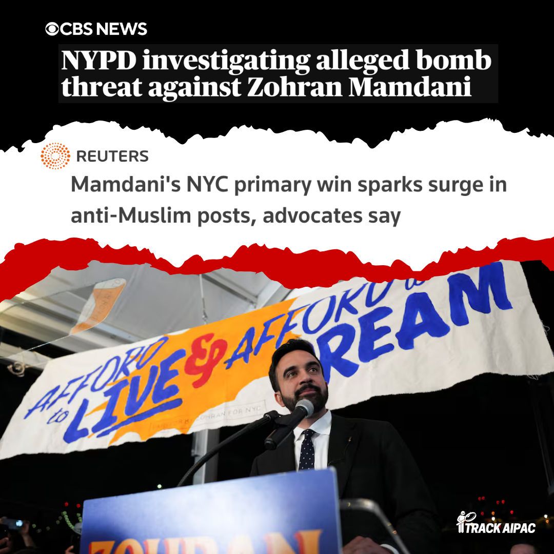 AIPAC Tracker (@trackaipac) on Twitter photo Less than a week after <a href="/ZohranKMamdani/">Zohran Kwame Mamdani</a> crushed <a href="/andrewcuomo/">Andrew Cuomo</a> in NYC’s biggest upset, AIPAC’s allies launched a vile, Islamophobic smear campaign. His win over dark money and fearmongering terrifies them—and they’re lashing out. Less than a week after <a href="/ZohranKMamdani/">Zohran Kwame Mamdani</a> crushed <a href="/andrewcuomo/">Andrew Cuomo</a> in NYC’s biggest upset, AIPAC’s allies launched a vile, Islamophobic smear campaign. His win over dark money and fearmongering terrifies them—and they’re lashing out.