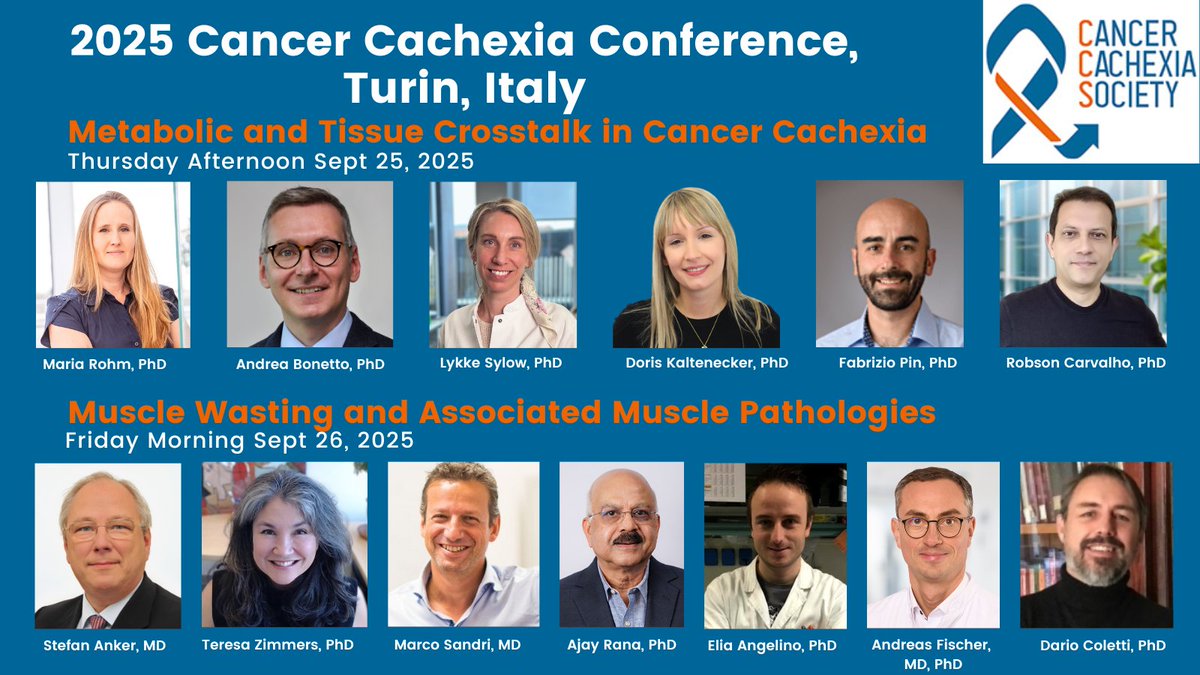 CancerCachexia's tweet image. The early bird registration deadline for the @CancerCachexia Conference is June 30. Don't miss out on these great sessions and speakers in September - register now: cancercachexiasociety.org/2025-registrat…