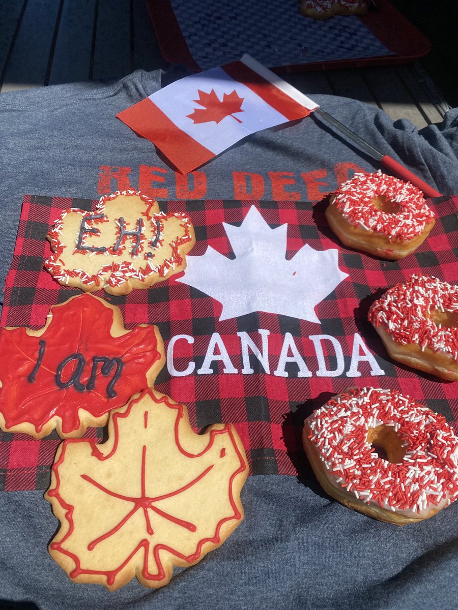 Canada Day eh? Plan to stop on by July 1st for these special treats! Open regular hours 7am-9pm #donutmillreddeer #CanadaDay2025