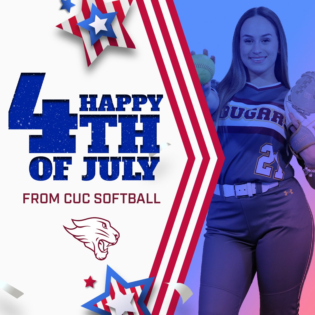 Hey Cougar Softball fans 👋

We're wishing everyone a safe and Happy 4th of July! 🎆🎇