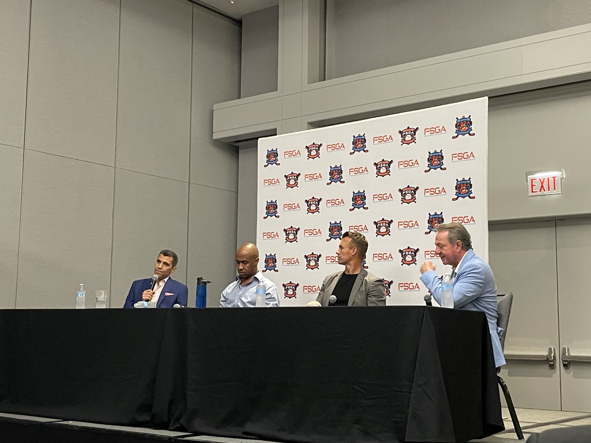 FSGAtweets's tweet image. Just wrapped! 🚨 “The Playbook to Starting a Fantasy Sports or Sports Betting Company” brought serious insight and real-world advice to the FSGA Summer Conference stage.

Huge thanks to Artie Baxter (@thegolden_camel), Mark Phillip (MetaBet), Kevin Vela (@VelaWoodLaw ), and Ed…