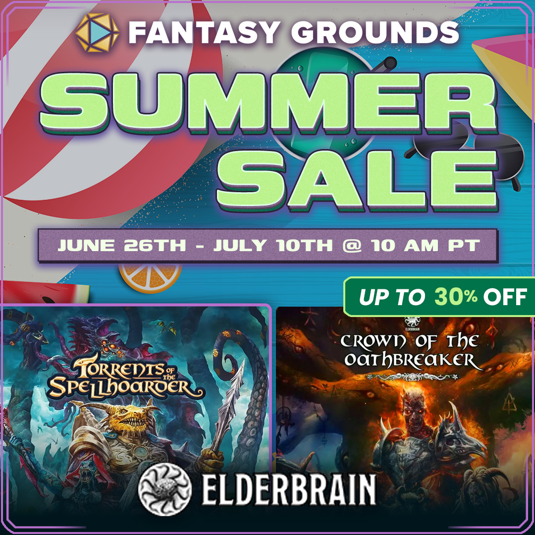 Fantasy Grounds VTT (@fantasygrounds2) on Twitter photo 🧠 Dive Into Deep Lore!
<a href="/Elderbrain_com/">Elderbrain</a> titles are on sale now on Fantasy Grounds VTT!
Explore the unknown before summer sale slips into shadow! 📖
fantasygrounds.com/store/?minDisc… 🧠 Dive Into Deep Lore!
<a href="/Elderbrain_com/">Elderbrain</a> titles are on sale now on Fantasy Grounds VTT!
Explore the unknown before summer sale slips into shadow! 📖
fantasygrounds.com/store/?minDisc…